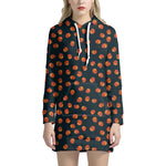 Little Pumpkin Pattern Print Hoodie Dress