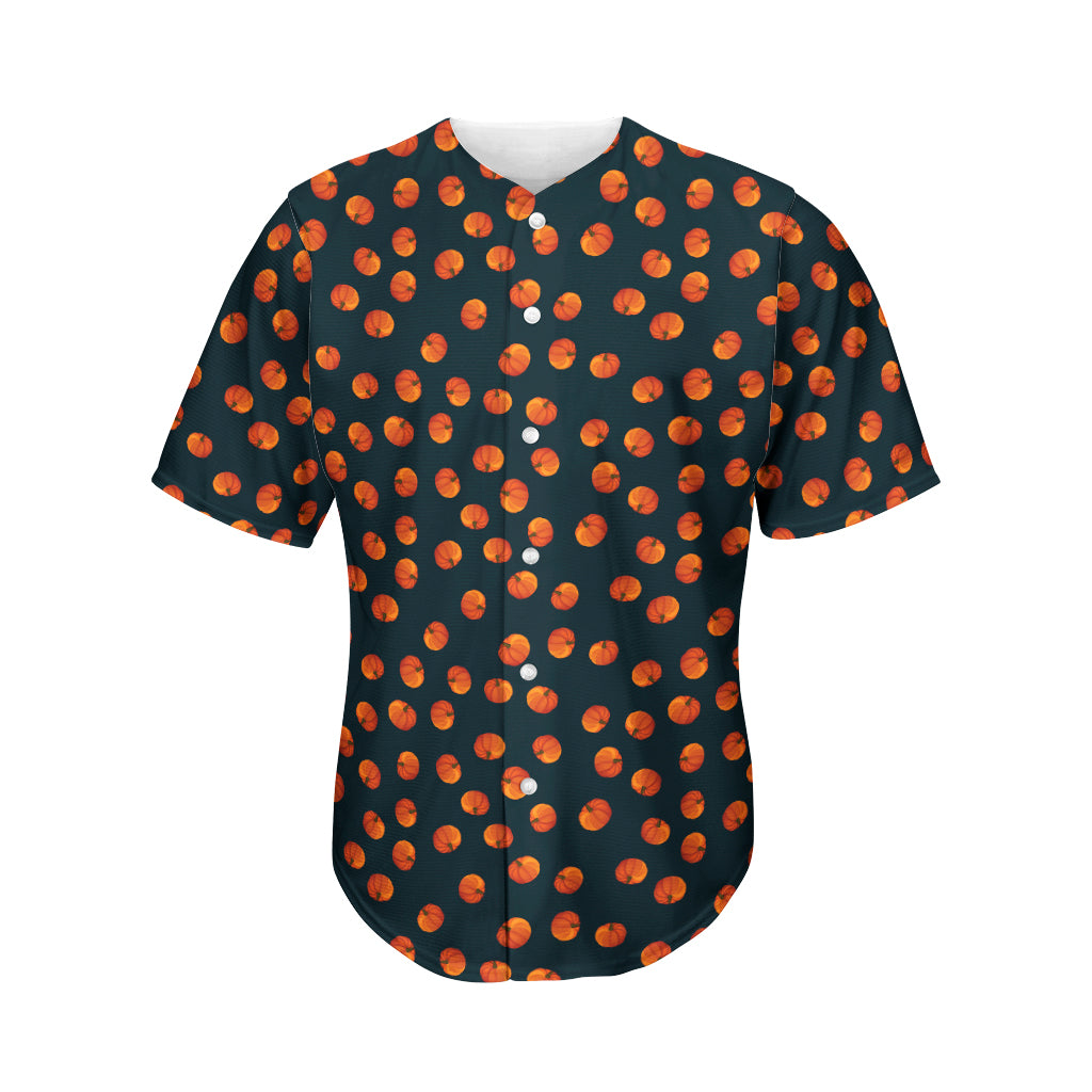 Little Pumpkin Pattern Print Men's Baseball Jersey