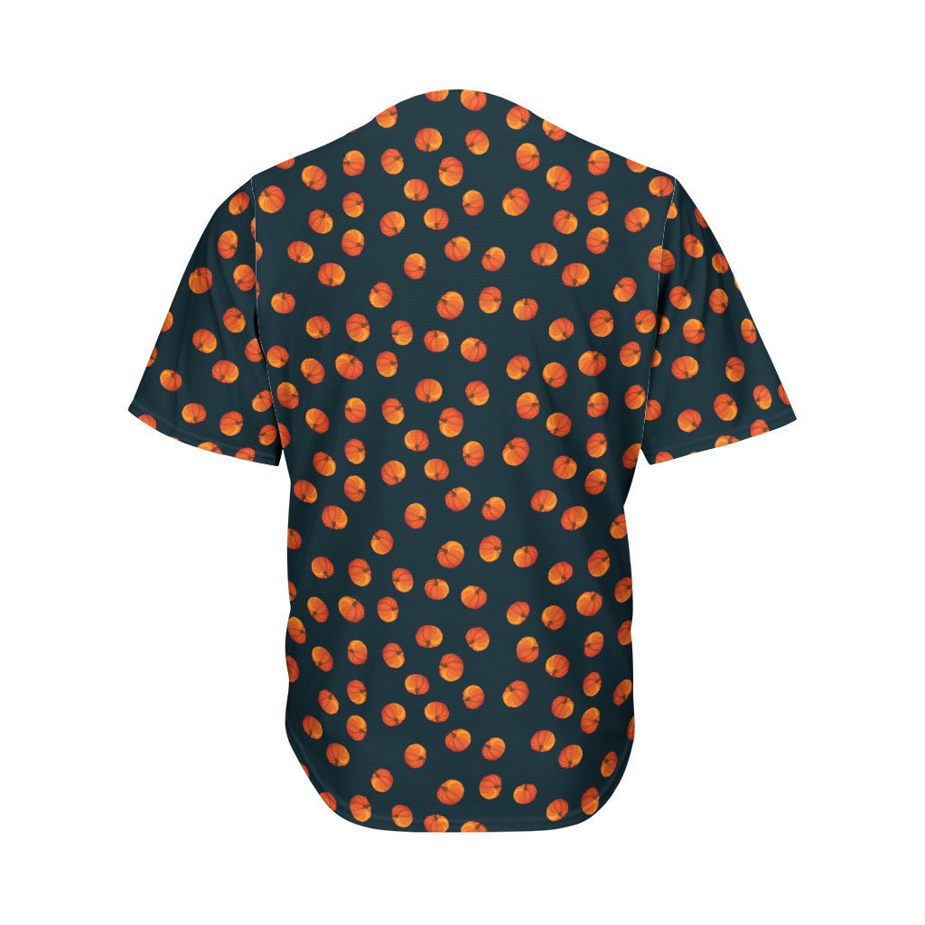 Little Pumpkin Pattern Print Men's Baseball Jersey