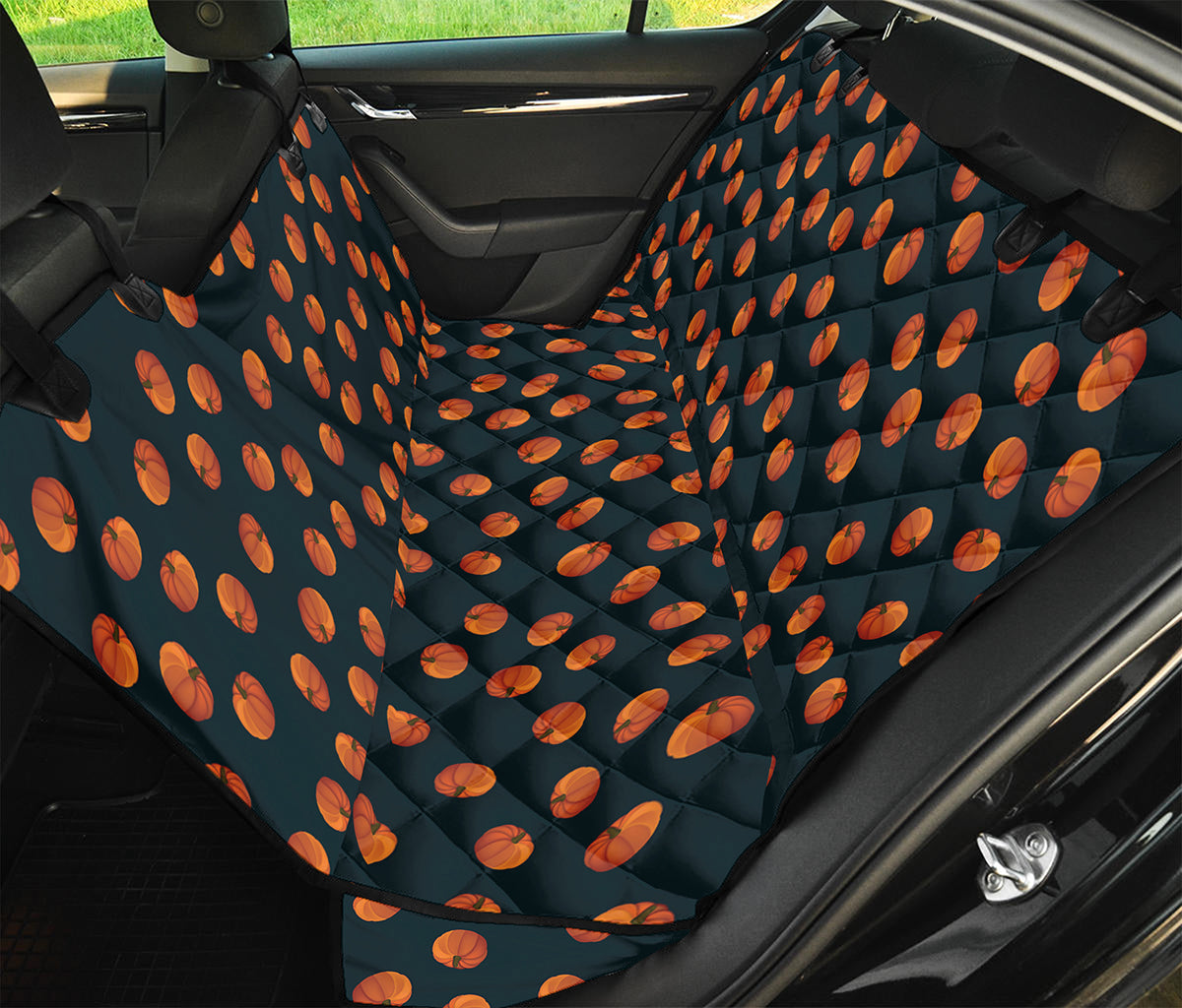 Little Pumpkin Pattern Print Pet Car Back Seat Cover