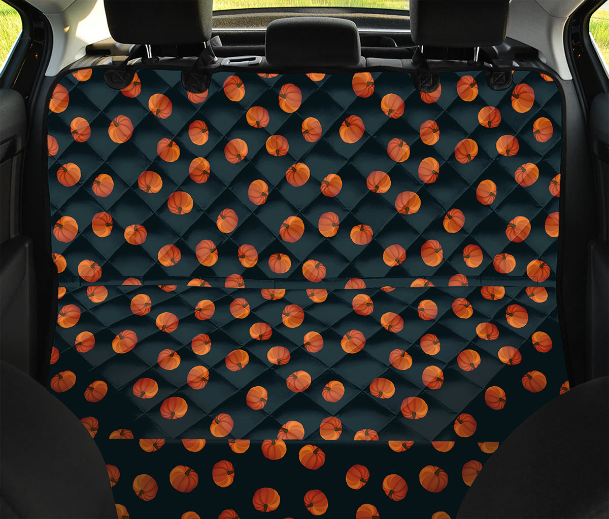 Little Pumpkin Pattern Print Pet Car Back Seat Cover