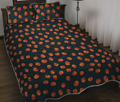 Little Pumpkin Pattern Print Quilt Bed Set