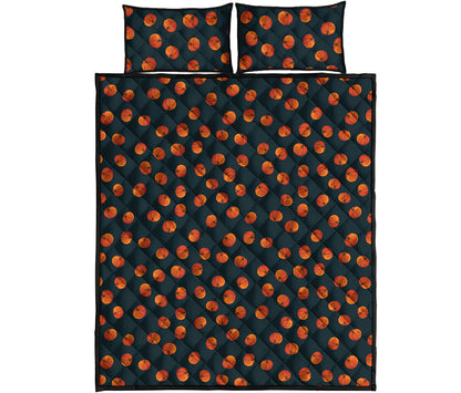 Little Pumpkin Pattern Print Quilt Bed Set