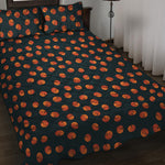 Little Pumpkin Pattern Print Quilt Bed Set