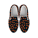 Little Pumpkin Pattern Print White Slip On Shoes