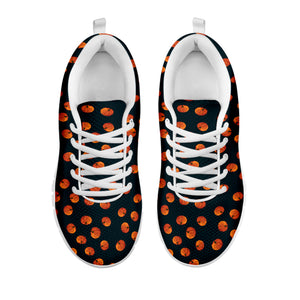 Little Pumpkin Pattern Print White Sneakers