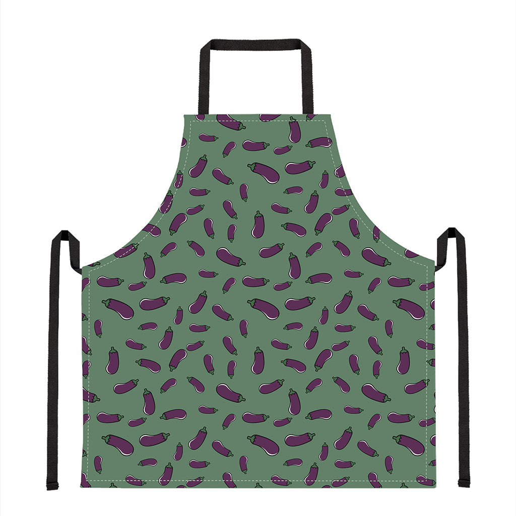 Little Purple Eggplant Pattern Print Apron