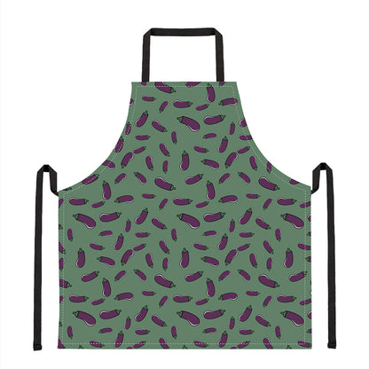 Little Purple Eggplant Pattern Print Apron