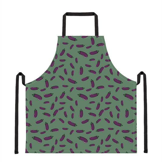 Little Purple Eggplant Pattern Print Apron