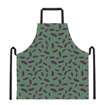 Little Purple Eggplant Pattern Print Apron