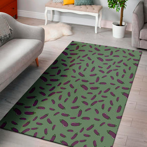 Little Purple Eggplant Pattern Print Area Rug