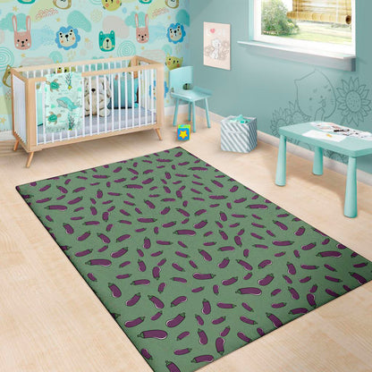 Little Purple Eggplant Pattern Print Area Rug