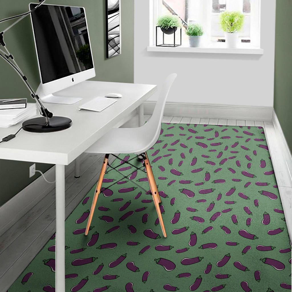 Little Purple Eggplant Pattern Print Area Rug