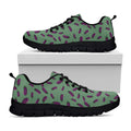 Little Purple Eggplant Pattern Print Black Running Shoes