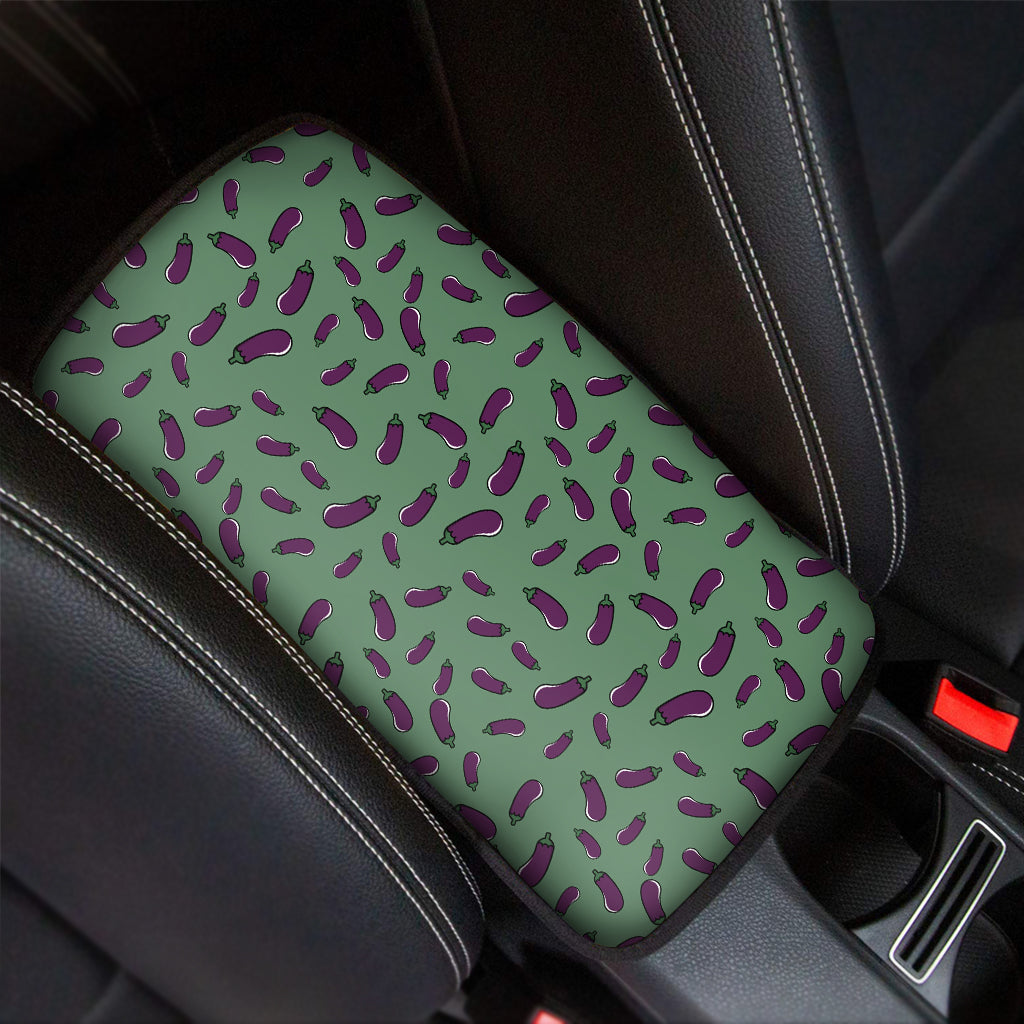 Little Purple Eggplant Pattern Print Car Center Console Cover