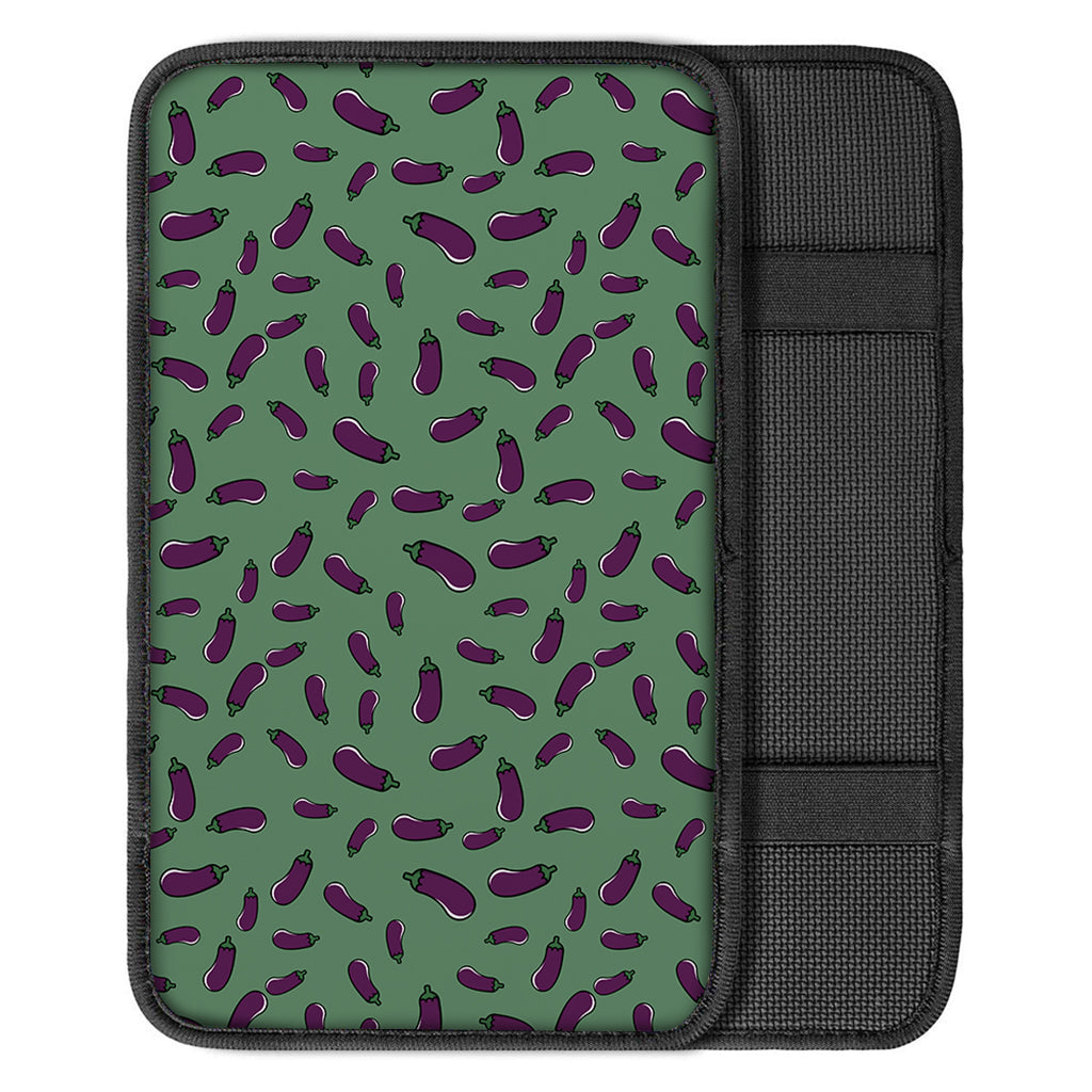 Little Purple Eggplant Pattern Print Car Center Console Cover