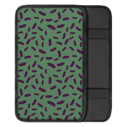 Little Purple Eggplant Pattern Print Car Center Console Cover