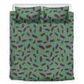 Little Purple Eggplant Pattern Print Duvet Cover Bedding Set