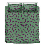 Little Purple Eggplant Pattern Print Duvet Cover Bedding Set