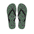 Little Purple Eggplant Pattern Print Flip Flops