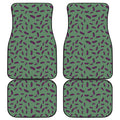 Little Purple Eggplant Pattern Print Front and Back Car Floor Mats