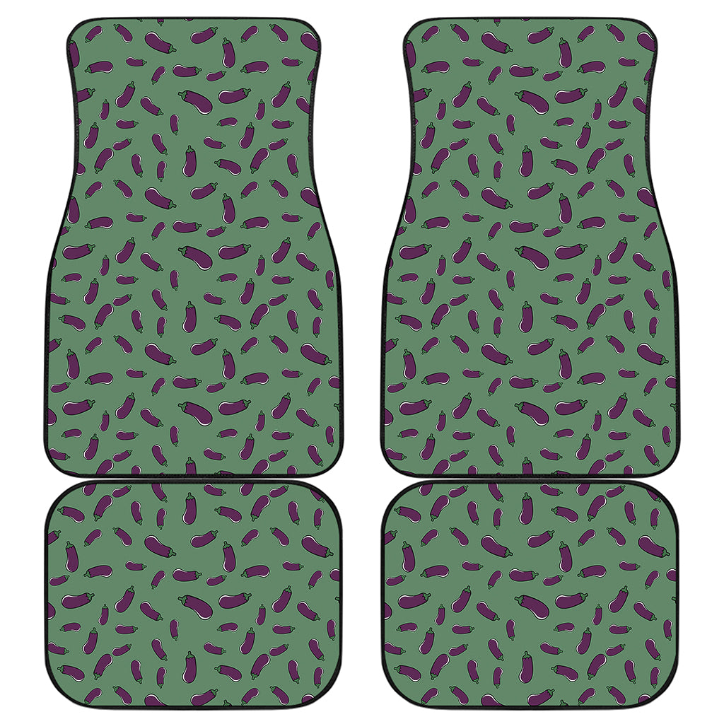 Little Purple Eggplant Pattern Print Front and Back Car Floor Mats