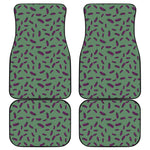 Little Purple Eggplant Pattern Print Front and Back Car Floor Mats