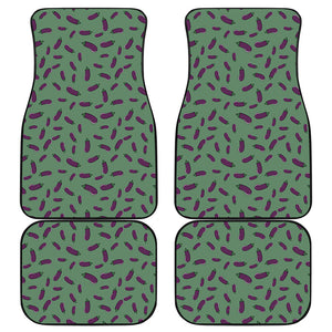 Little Purple Eggplant Pattern Print Front and Back Car Floor Mats