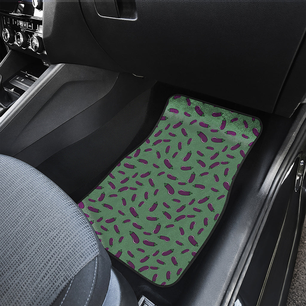 Little Purple Eggplant Pattern Print Front and Back Car Floor Mats