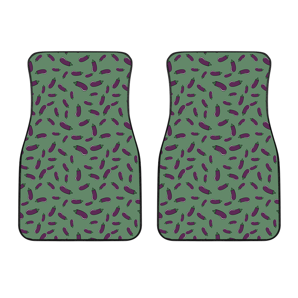 Little Purple Eggplant Pattern Print Front Car Floor Mats