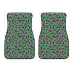 Little Purple Eggplant Pattern Print Front Car Floor Mats