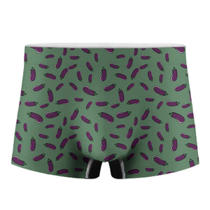 Little Purple Eggplant Pattern Print Men's Boxer Briefs