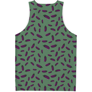 Little Purple Eggplant Pattern Print Men's Tank Top