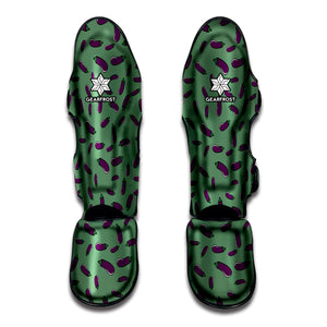 Little Purple Eggplant Pattern Print Muay Thai Shin Guard