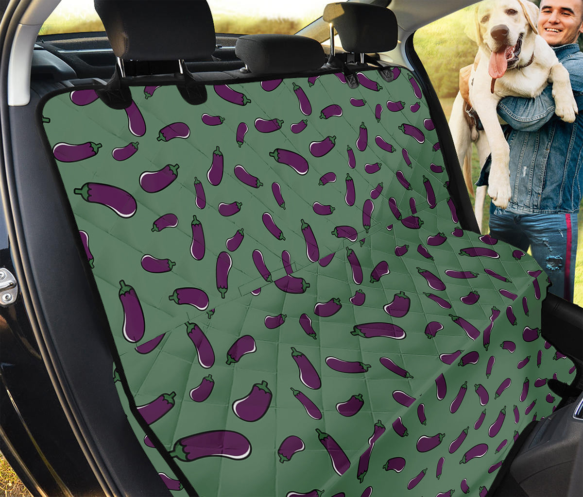 Little Purple Eggplant Pattern Print Pet Car Back Seat Cover