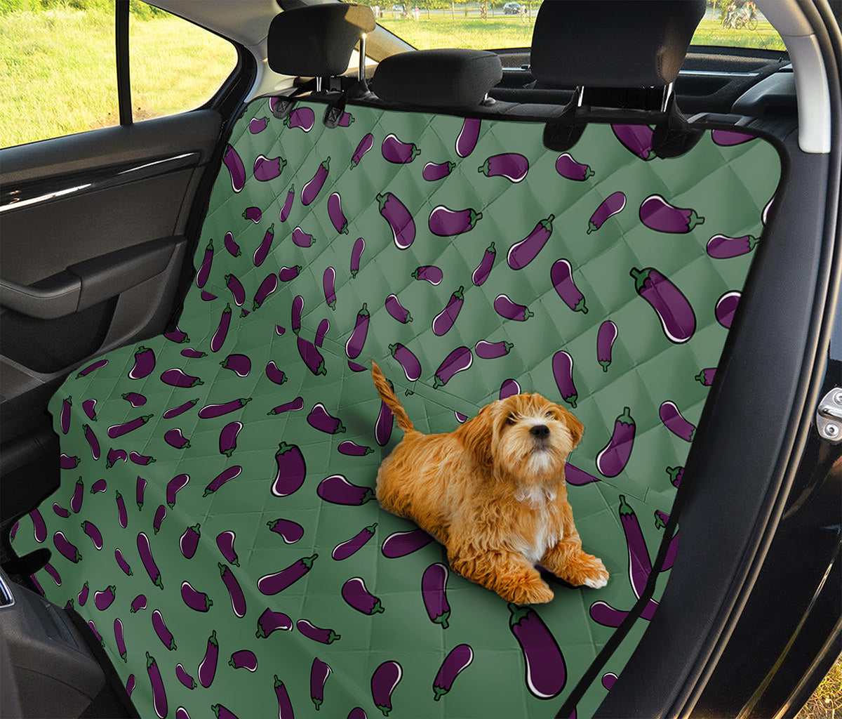 Little Purple Eggplant Pattern Print Pet Car Back Seat Cover