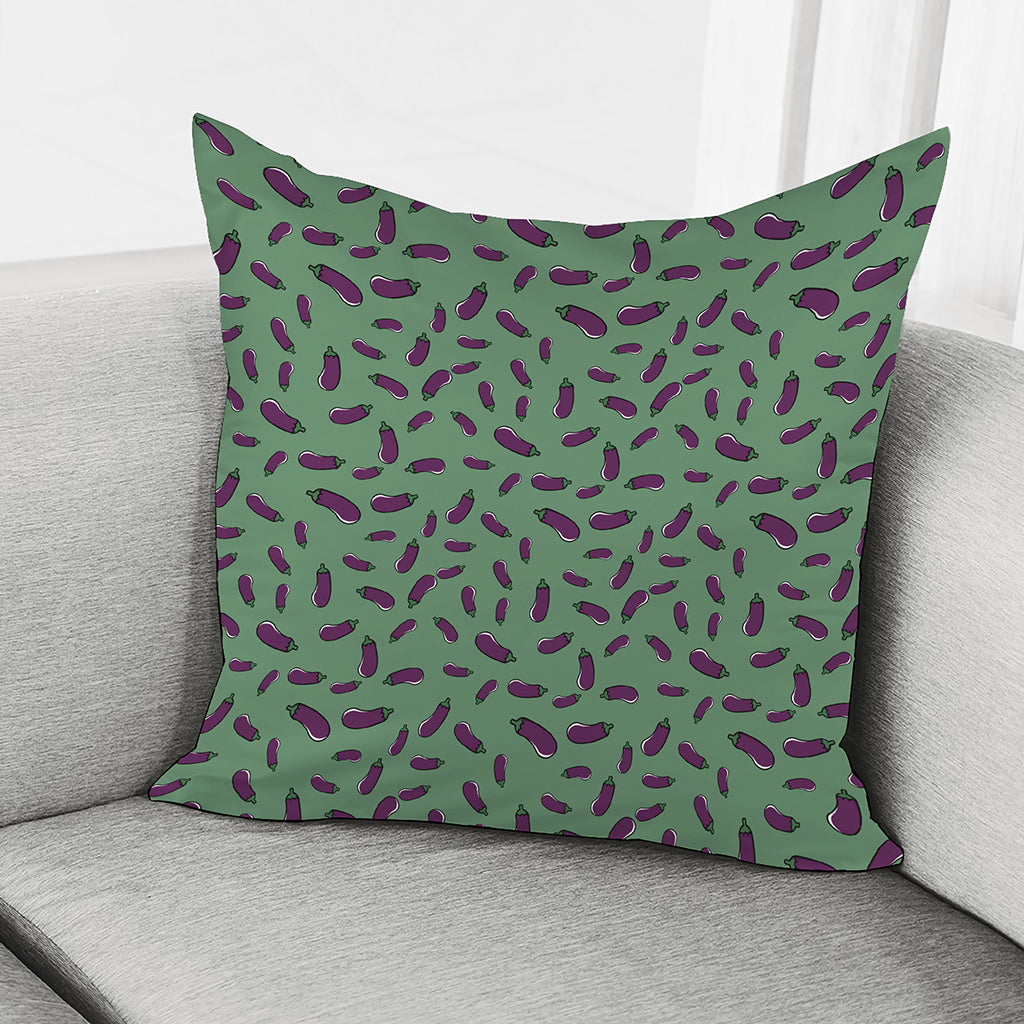 Little Purple Eggplant Pattern Print Pillow Cover