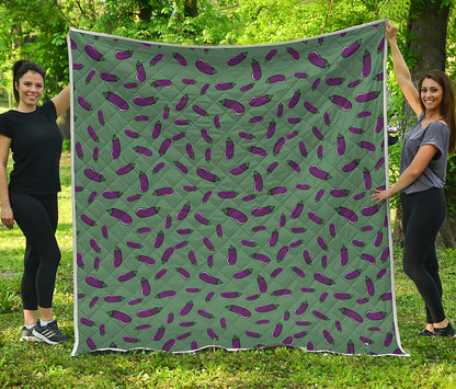 Little Purple Eggplant Pattern Print Quilt