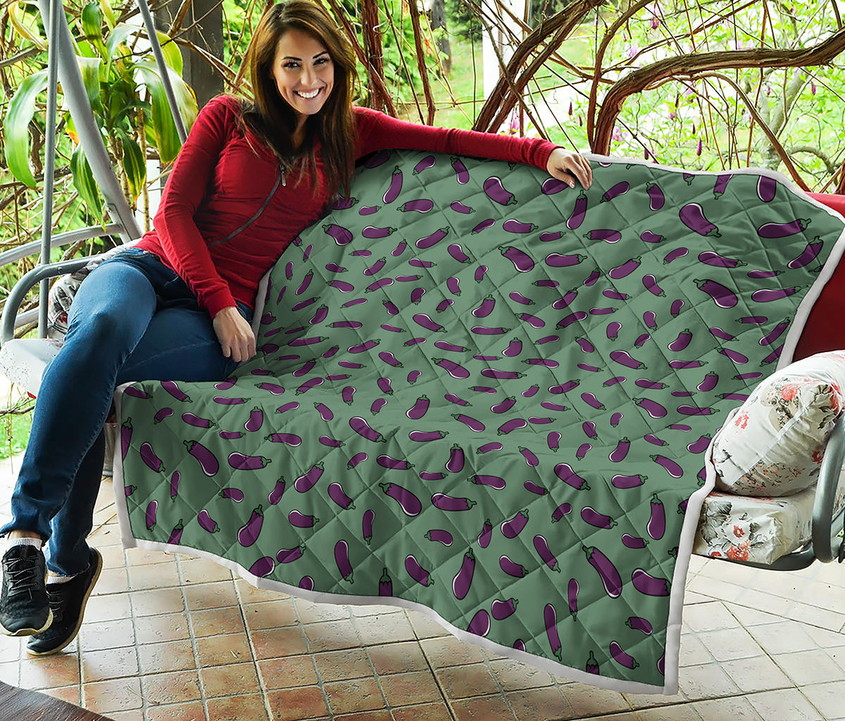Little Purple Eggplant Pattern Print Quilt