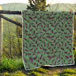 Little Purple Eggplant Pattern Print Quilt