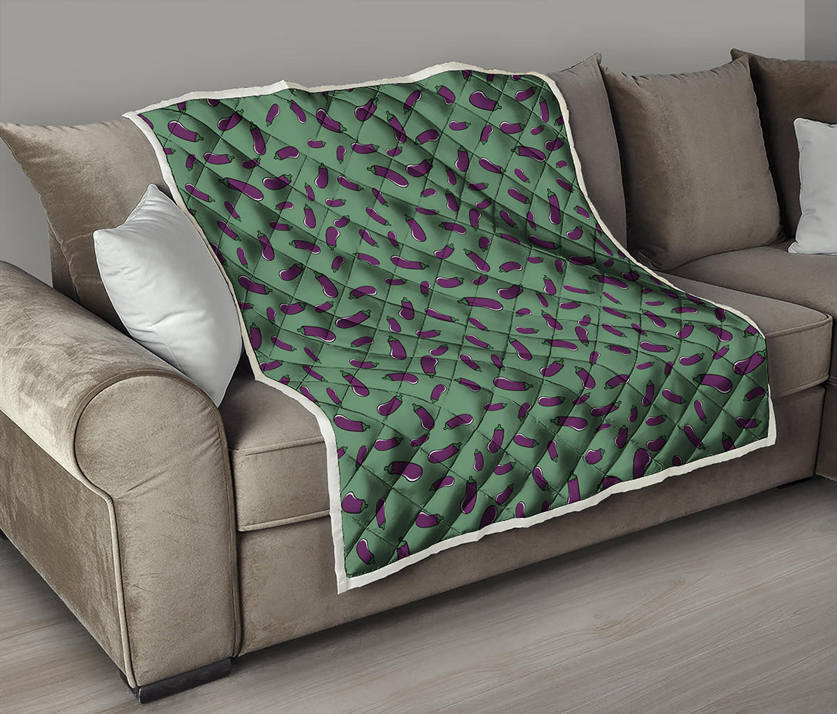 Little Purple Eggplant Pattern Print Quilt
