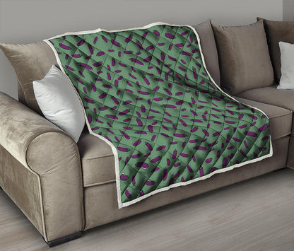Little Purple Eggplant Pattern Print Quilt