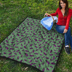 Little Purple Eggplant Pattern Print Quilt