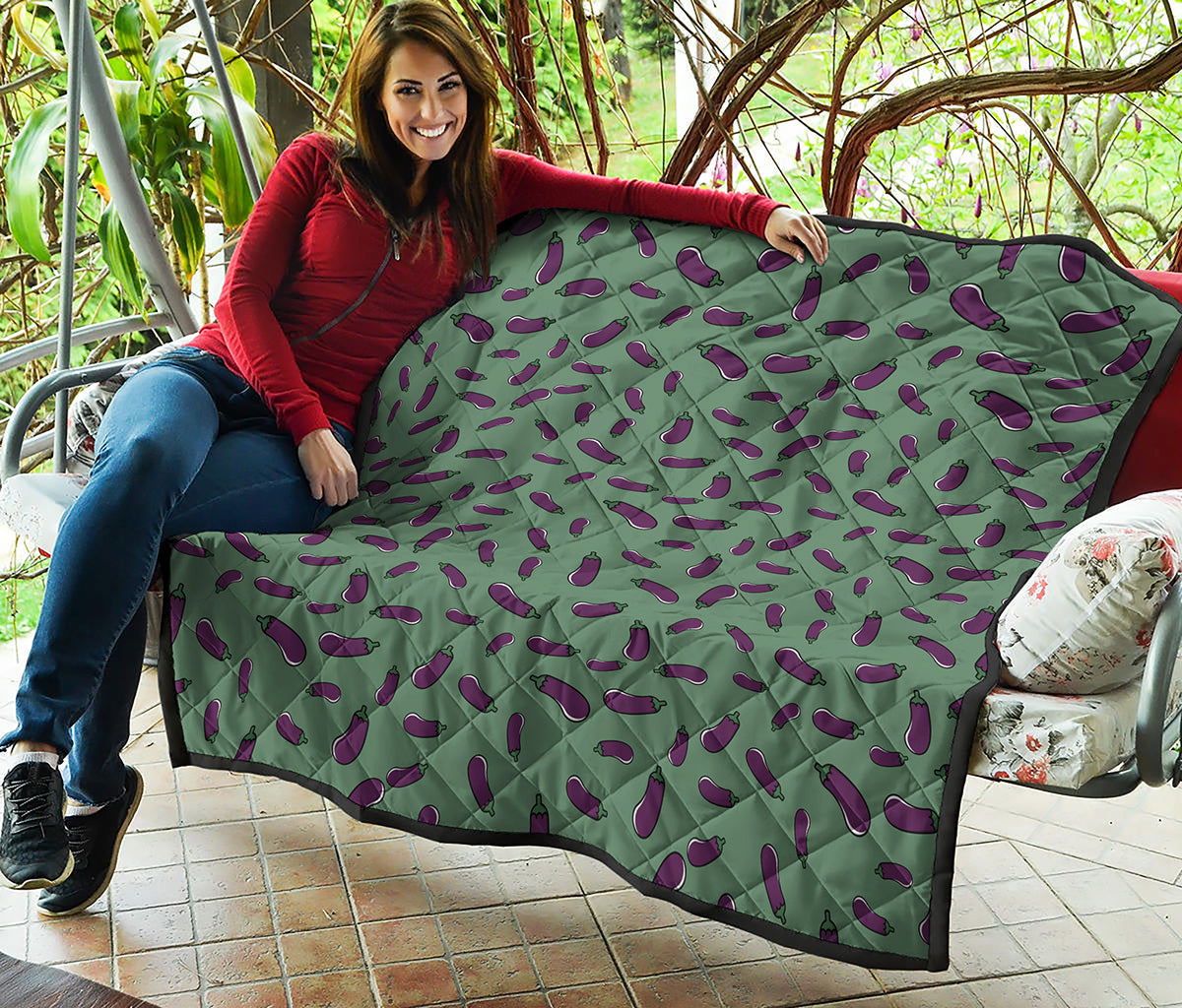 Little Purple Eggplant Pattern Print Quilt