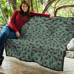 Little Purple Eggplant Pattern Print Quilt
