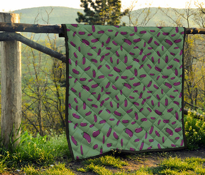 Little Purple Eggplant Pattern Print Quilt