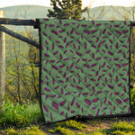 Little Purple Eggplant Pattern Print Quilt