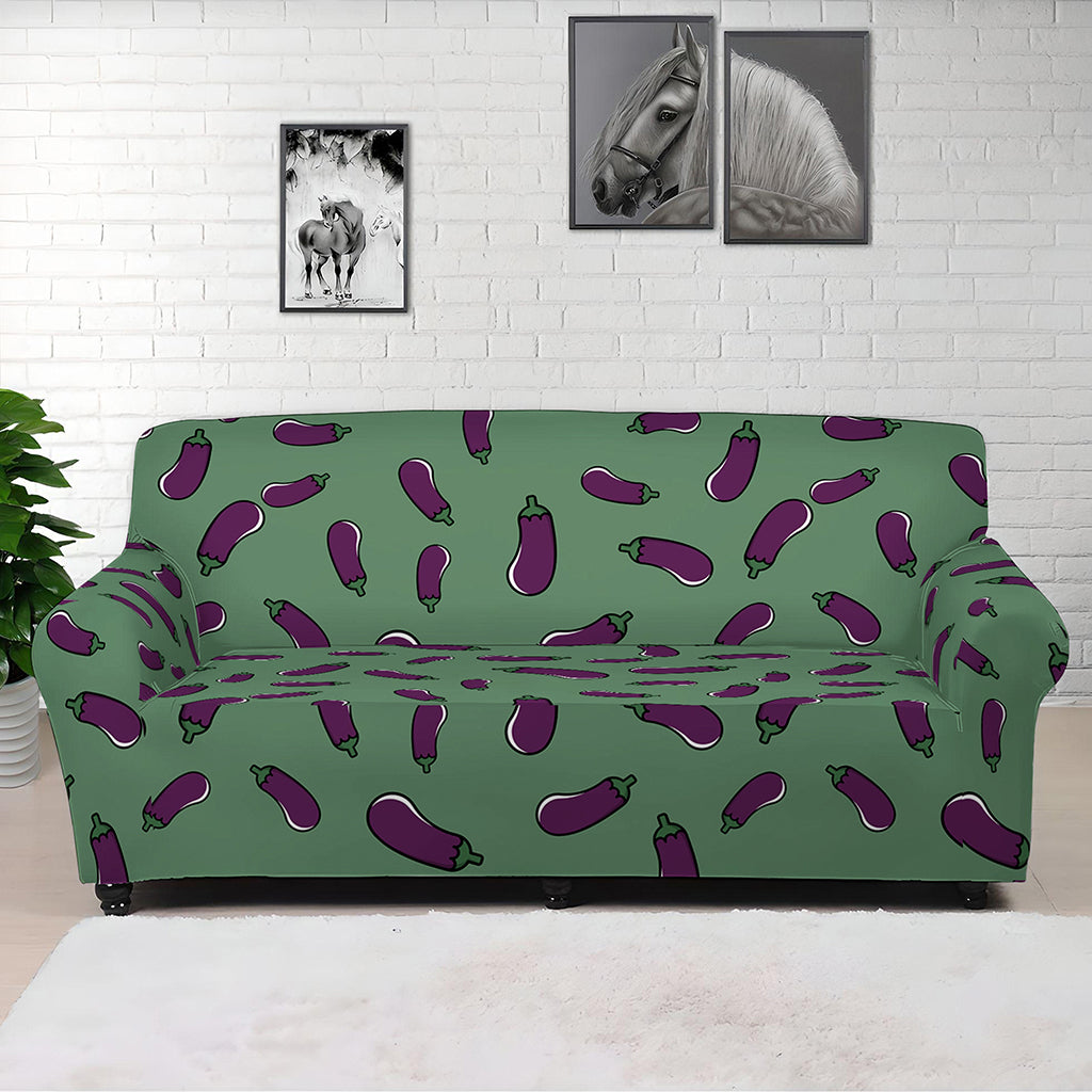Little Purple Eggplant Pattern Print Sofa Cover