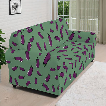 Little Purple Eggplant Pattern Print Sofa Cover
