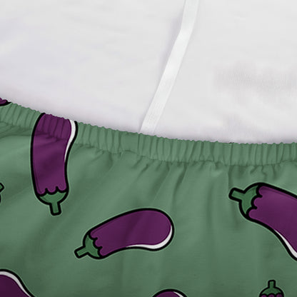 Little Purple Eggplant Pattern Print Sofa Cover